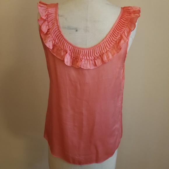 J Crew Peach Silk Ruffle Camisole - Picture 2 of 4